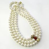 Pearl Strands with Hedgehog Glass Beads